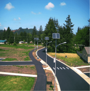 street light powered with solar energy