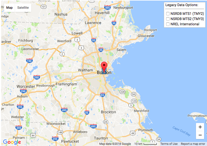 google maps image of boston