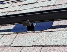 solar panel flashing on a roof